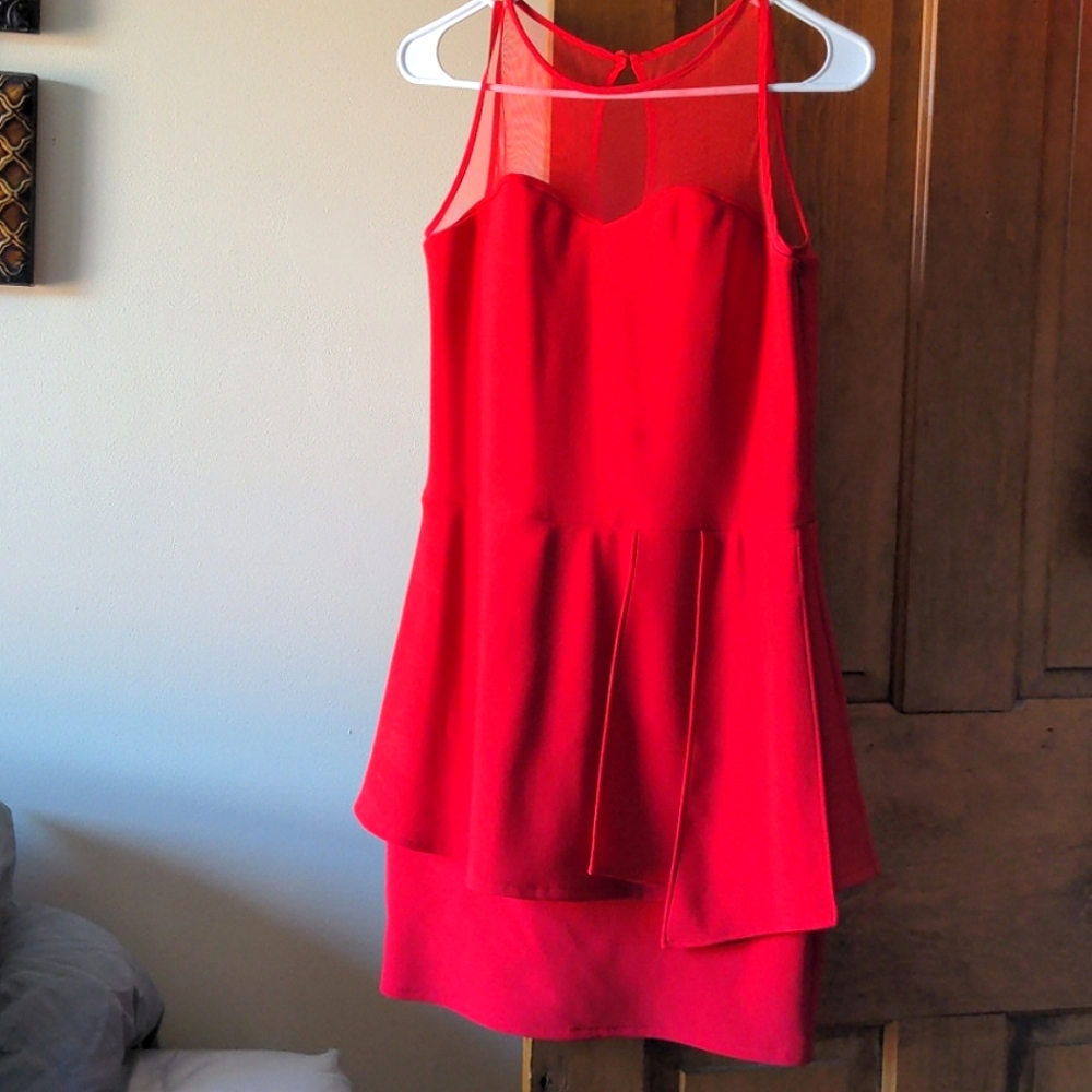 Netted red dress